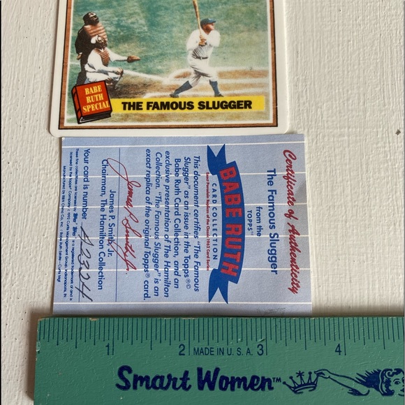 Collectible & Limited Edition Marked Babe Ruth “Slugger” 1991 Topps ⚾️ card - Picture 10 of 15